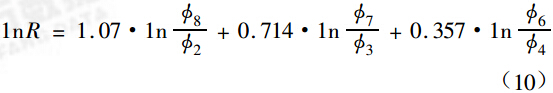 調節閥流量系數與可調比關系的研究-公式10
